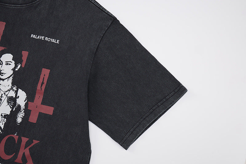 Graphic Letter Print Short Sleeve T-Shirt WN25520