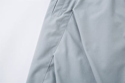 Lightweight Pleats Wide Leg Cargo Pants WN26862