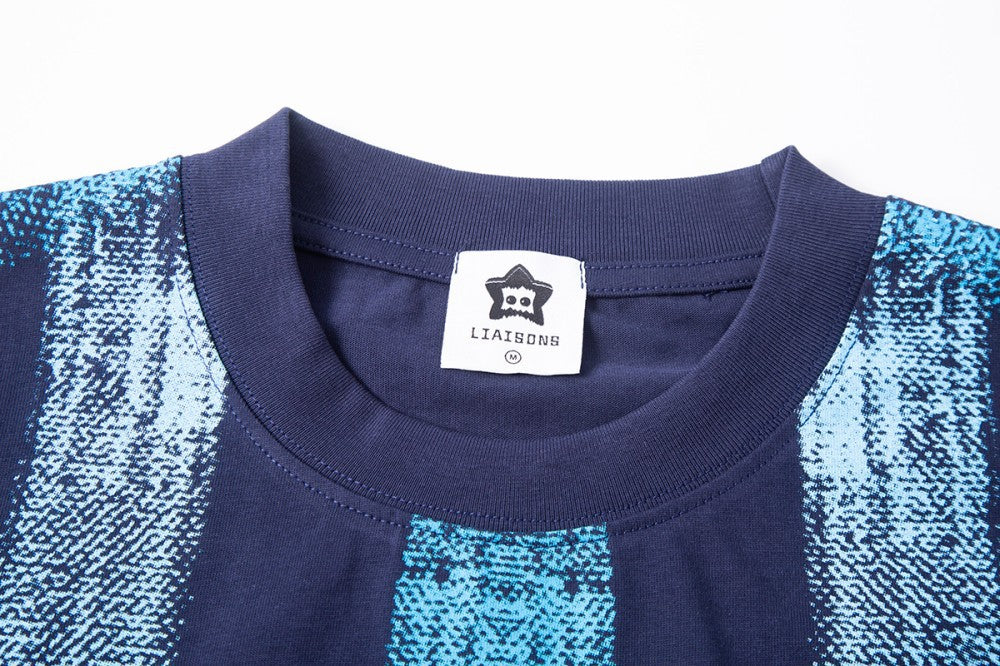 Gradient Spray Letter Print Oversize Short Sleeve T-Shirt WN27860