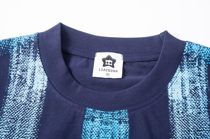 Gradient Spray Letter Print Oversize Short Sleeve T-Shirt WN27860
