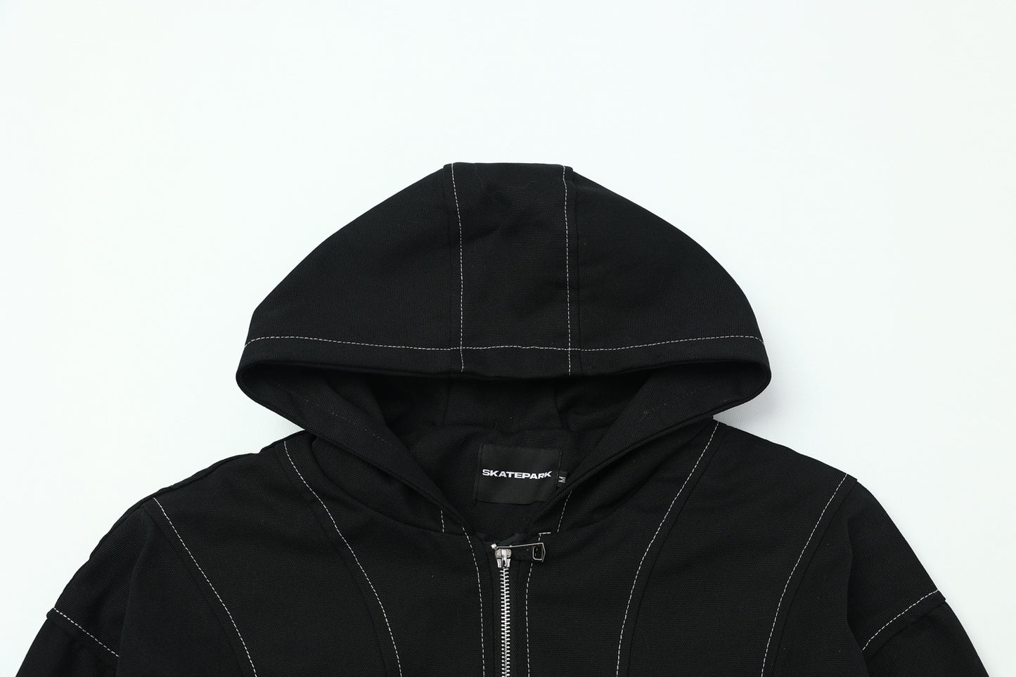 Metal Buttons Patchwork Hooded Jacket WN16109