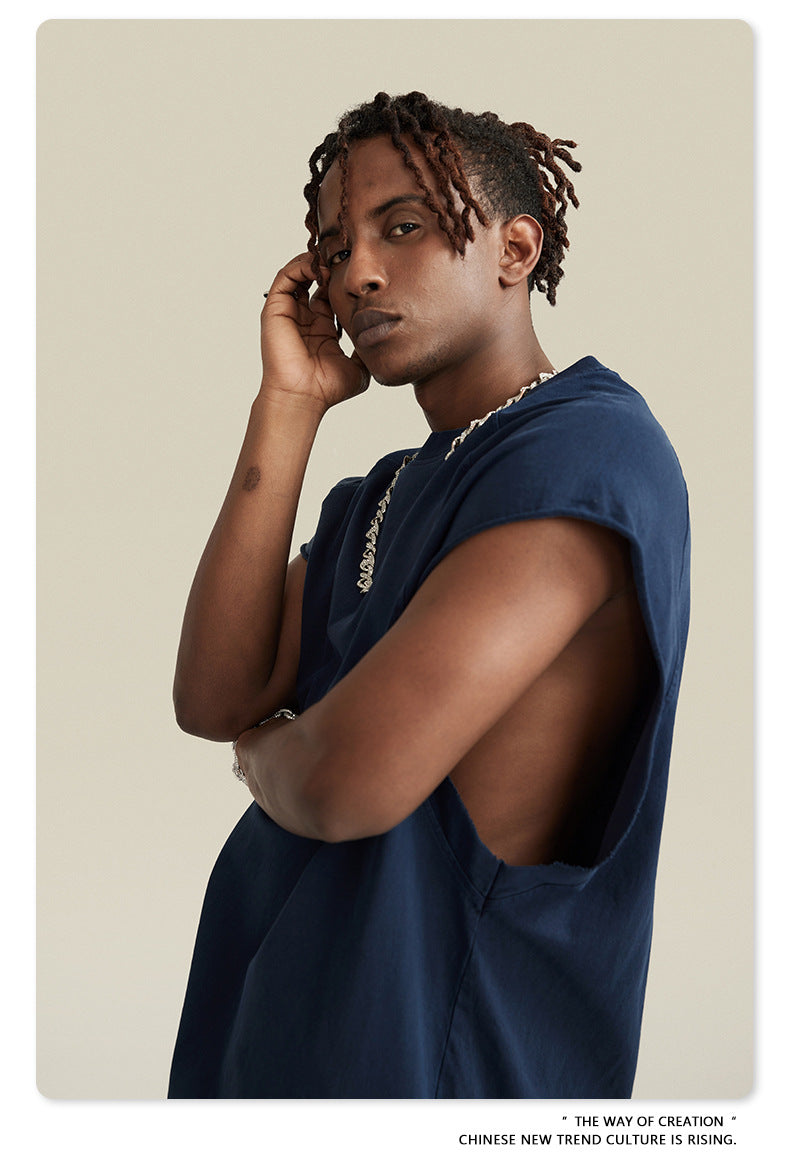 Washed Oversize Tank Top T-shirt WN6447