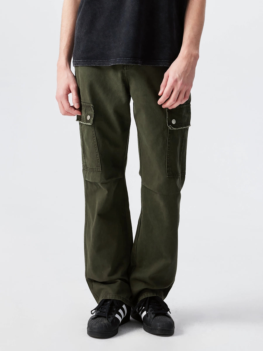 Multi Pocket Straight Cargo Pants WN17614