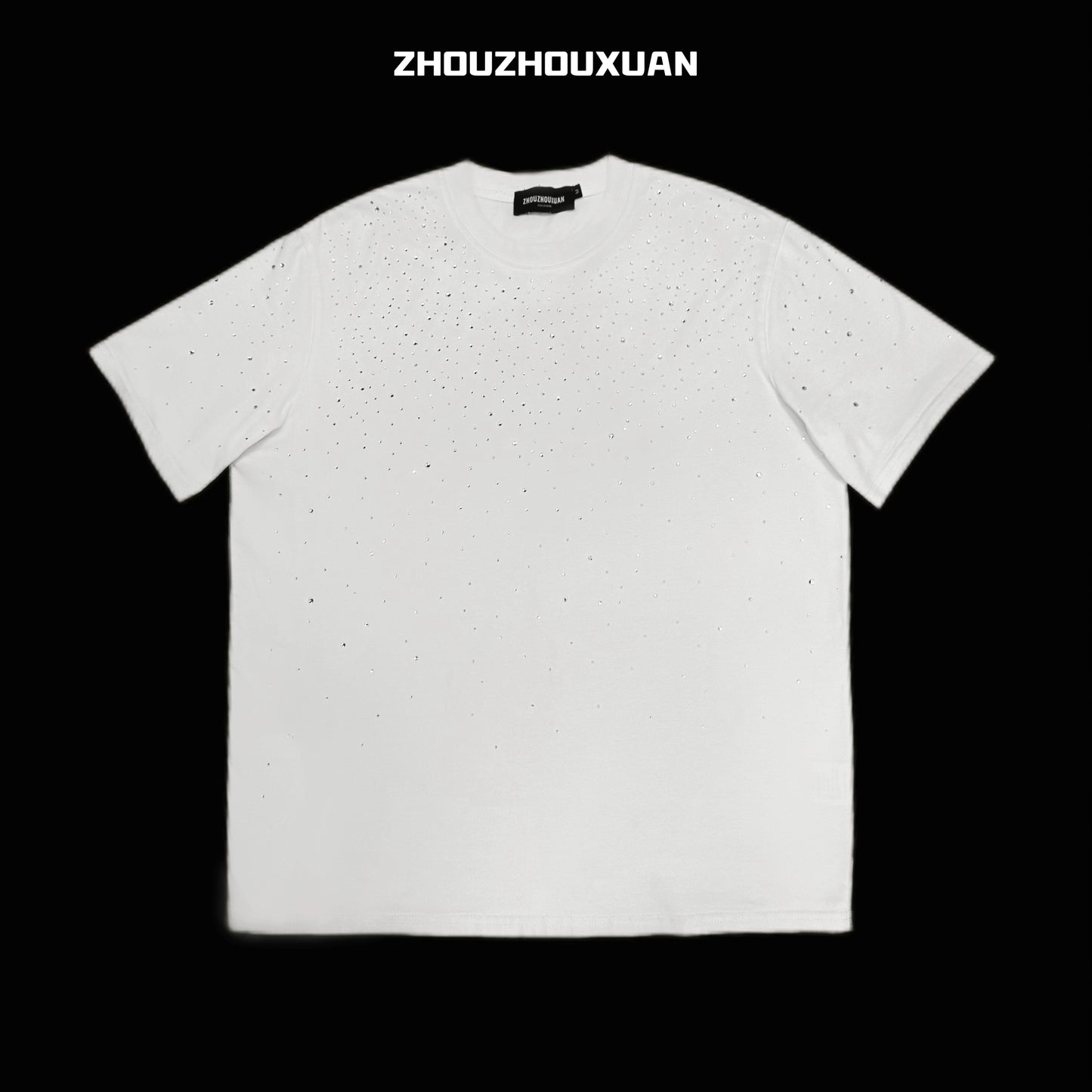 Rhinestone Star Heavyweight Oversize Short Sleeve T-Shirt WN20713