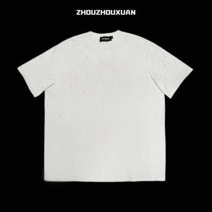 Rhinestone Star Heavyweight Oversize Short Sleeve T-Shirt WN20713