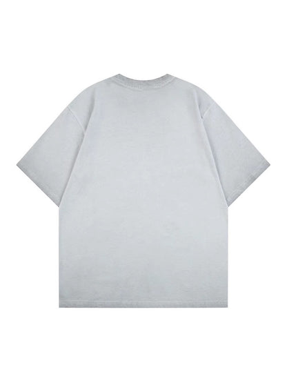 Washed Letter Graphic Short Sleeve T-Shirt WN28039