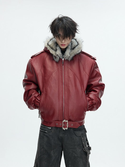 Hooded Fake Fur Heavyweight Puffer Jacket WN22612