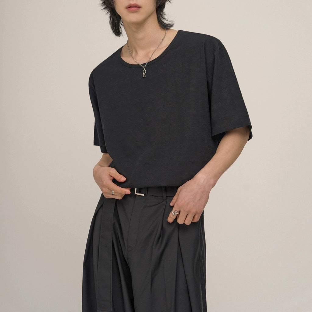 Solid Color Short Sleeve T-Shirt WN20264