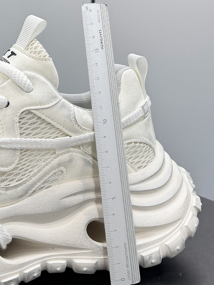 Mesh Panel Air Sole Chunky Sole Sneakers WN24716