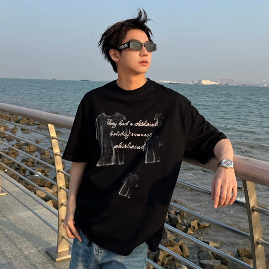 Graphic Print Oversize Short Sleeve T-Shirt WN25266