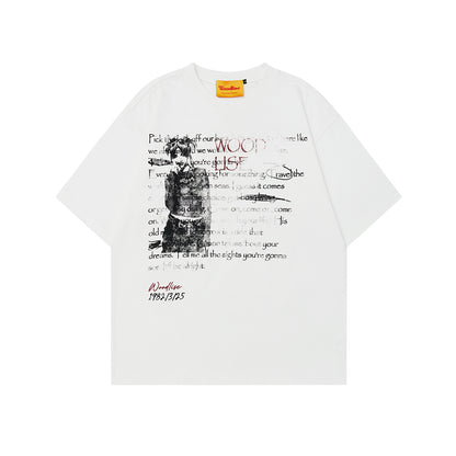 Graphic Letter Print Short Sleeve T-Shirt WN26028