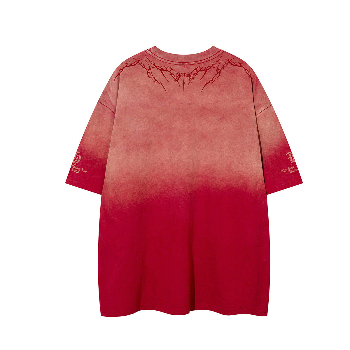 Gradient Thorn Print Short Sleeve T-Shirt WN25510