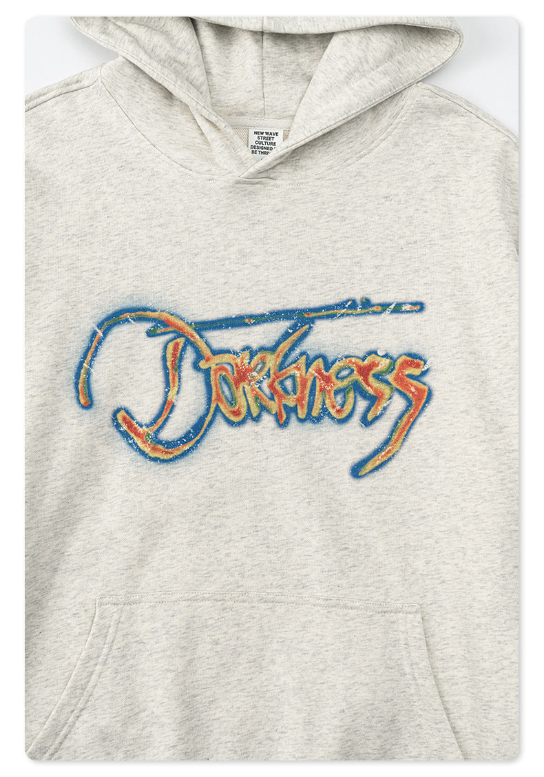 Oversize Print Pullover Hoodie WN9948