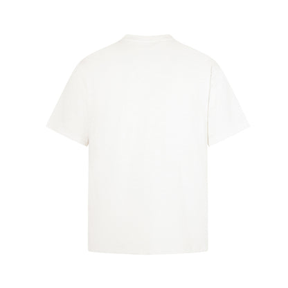 Slub Cotton Graphic Print Short Sleeve T-Shirt WN25705