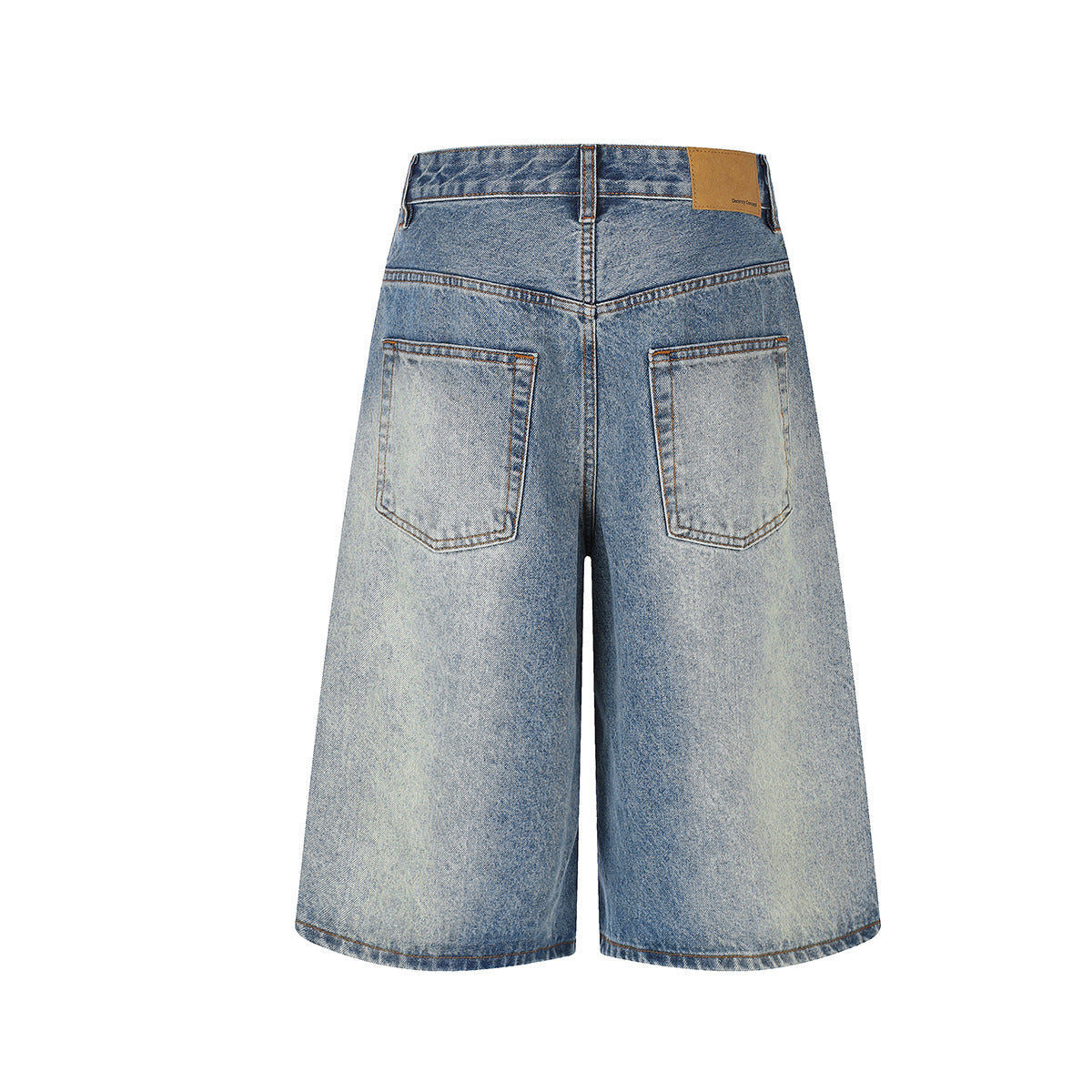 Washed Whisker Denim Half Jeans WN25790