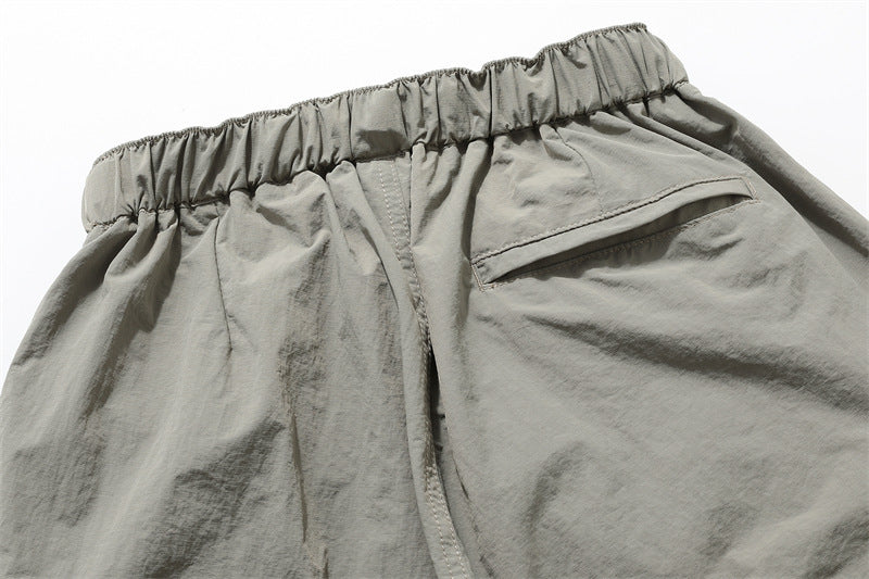 Multi-Pocket Wide Leg Cargo Half Pants WN26812