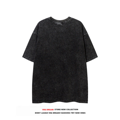 Character Print Unisex Oversize Short Sleeve T-Shirt WN5400