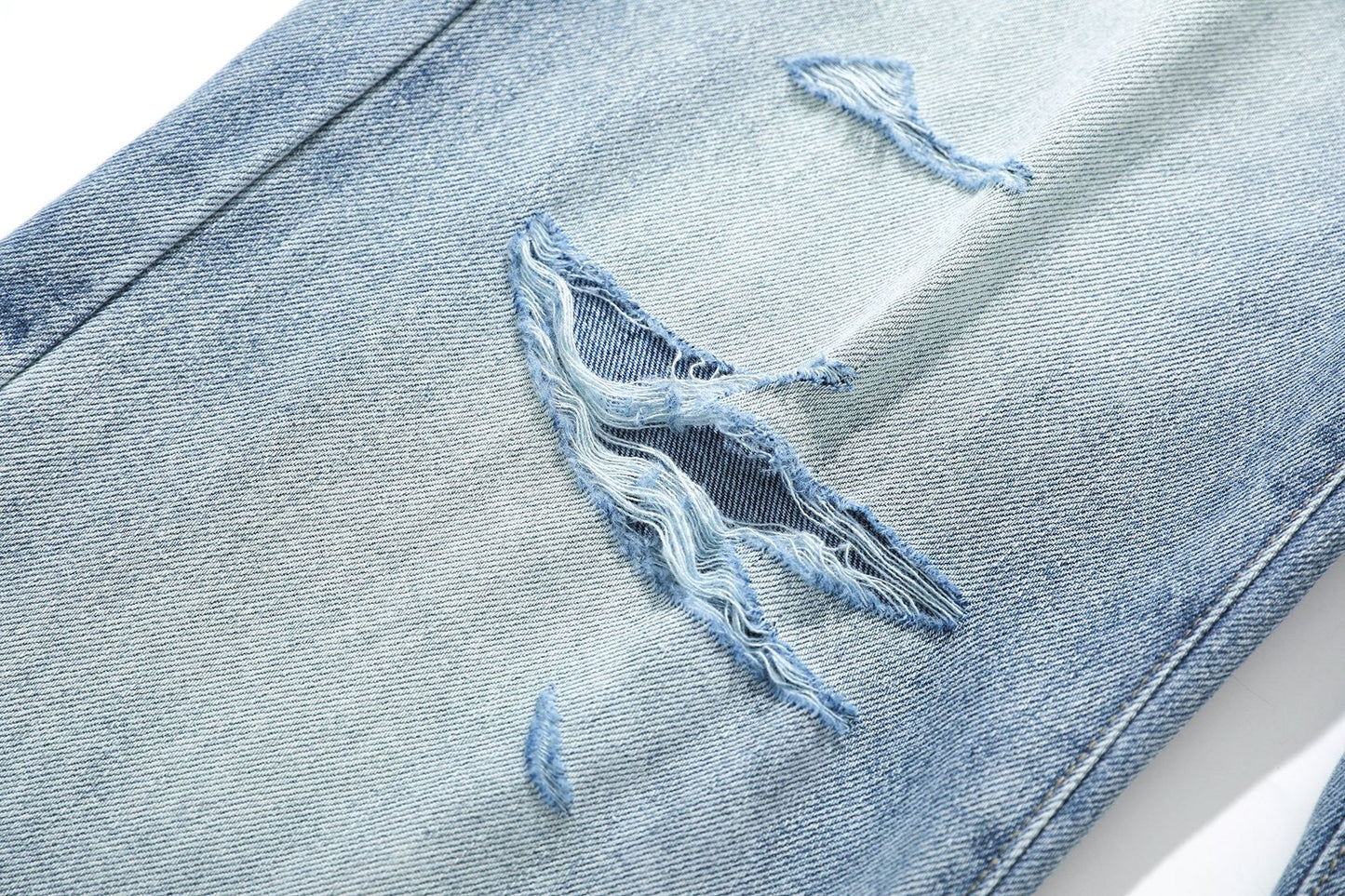 Washed Damage Flare Denim Jeans WN26095