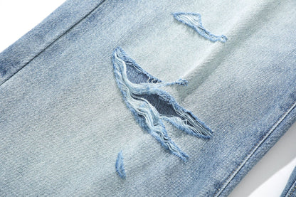 Washed Damage Flare Denim Jeans WN26095