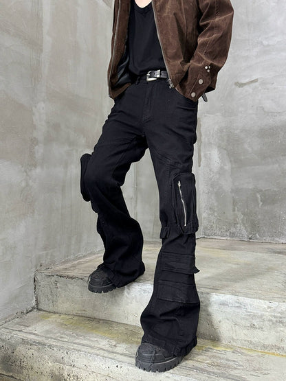 Multi-Pocket Flare Cargo Pants WN21170