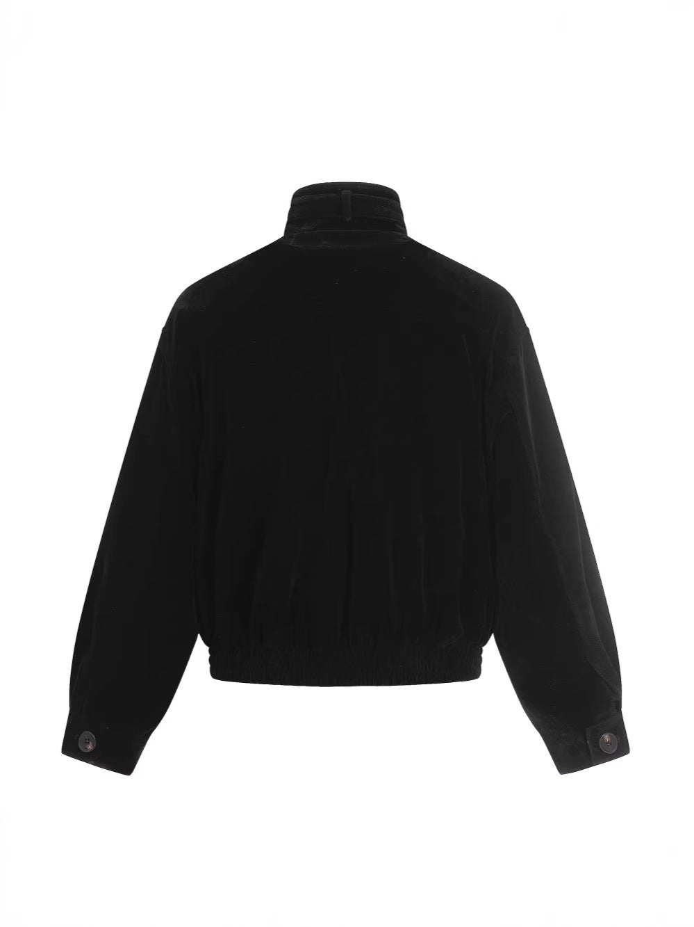 Suede Stand Neck Zipper Jacket WN27872