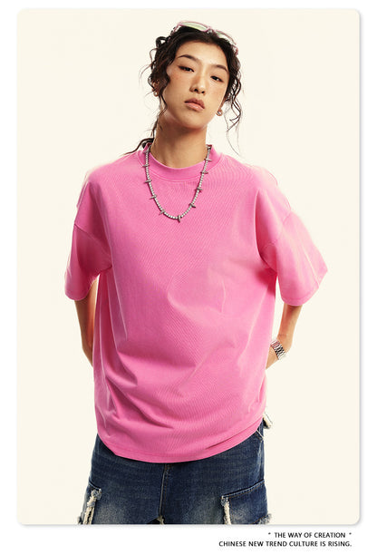 Washed Oversize Short-sleeve T-shirt WN6456