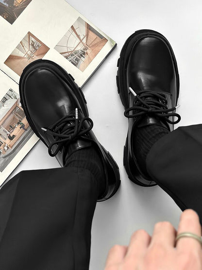 Lace Up Thick Sole Plain Shoes WN24567