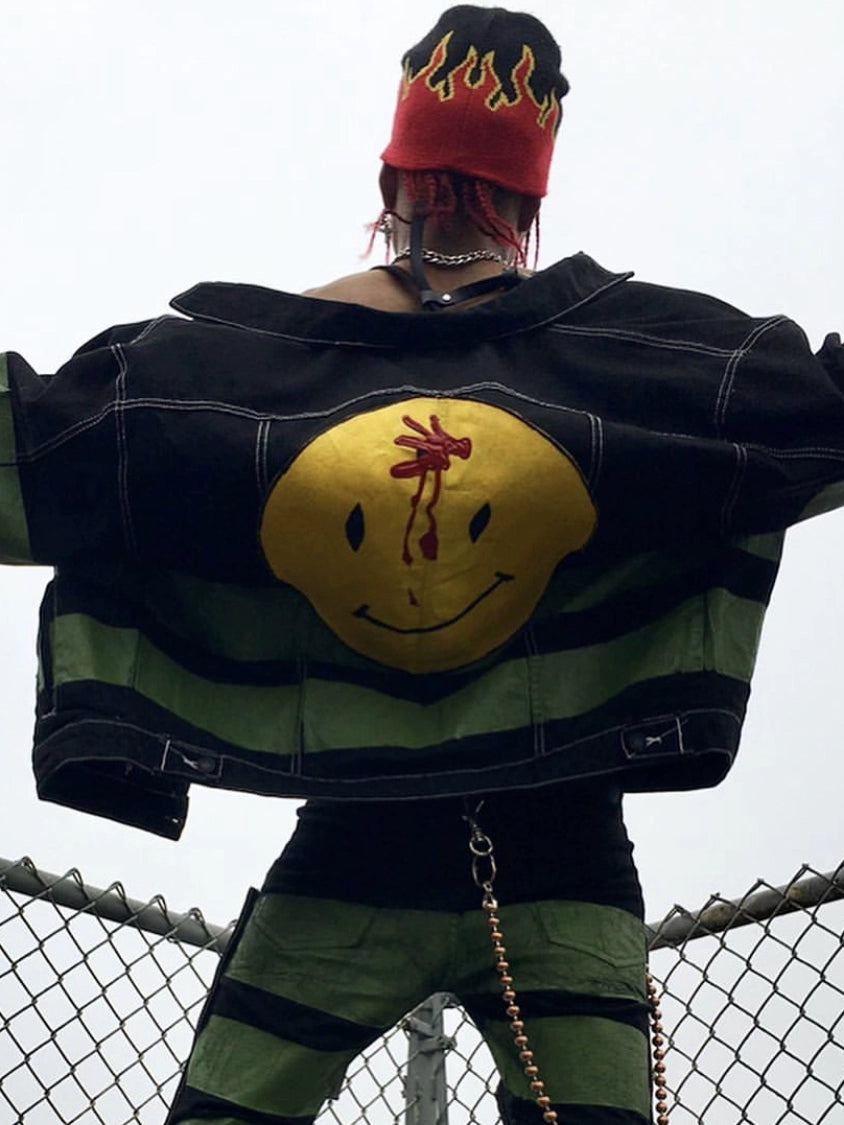 Bicolor Flame Knit Hat WN21111