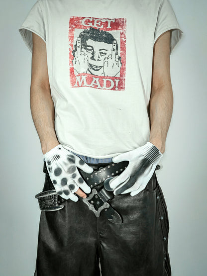 Graphic Print Frayed Short Sleeve T-Shirt WN20831