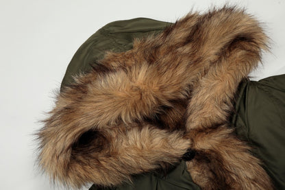 Fake Fur Trim Hooded Oversize Puffer Jacket WN27923