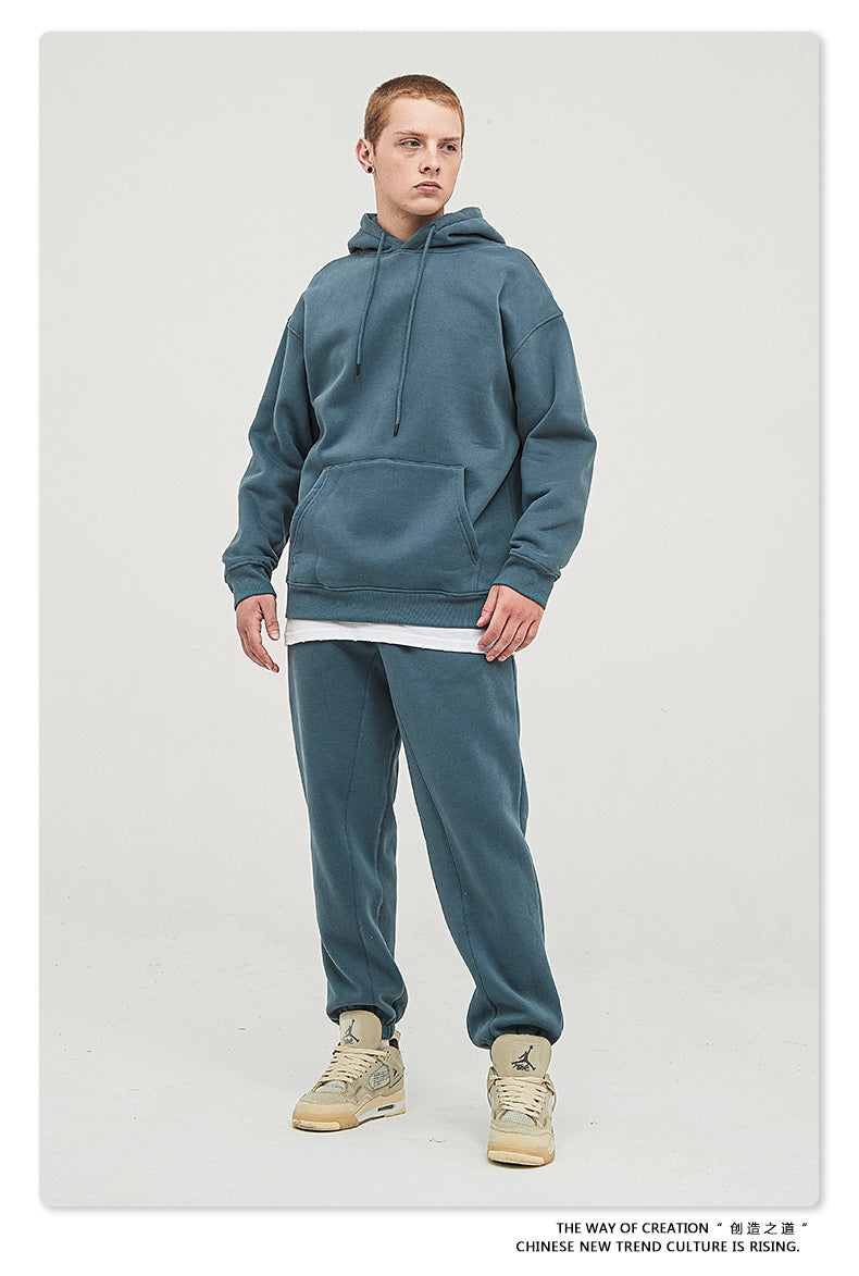 Fleece Lining Oversize Hoodie & Fleece Lining Sweatpants Setup WN9931-K2