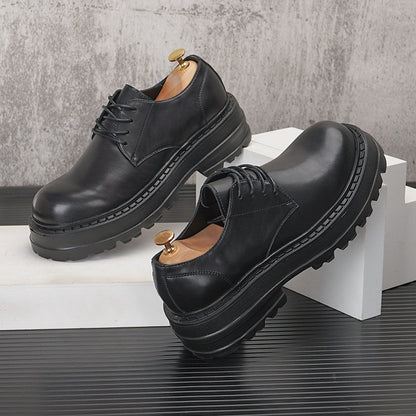 Chunky Platform Round Toe Lace-Up Shoes WN24847