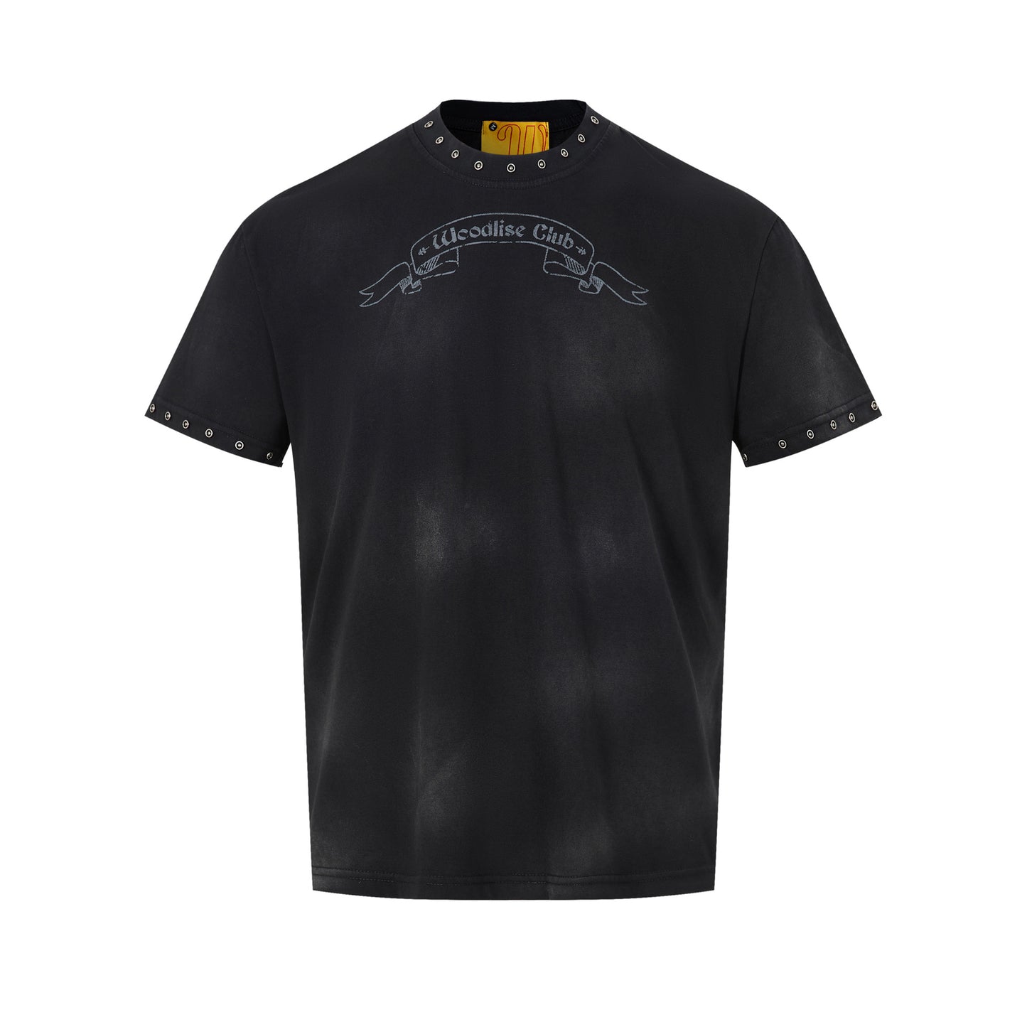 Washed Gradient Letter Print Short Sleeve T-Shirt WN23585