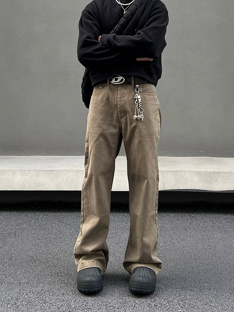 Washed Flare Denim Jeans WN19556