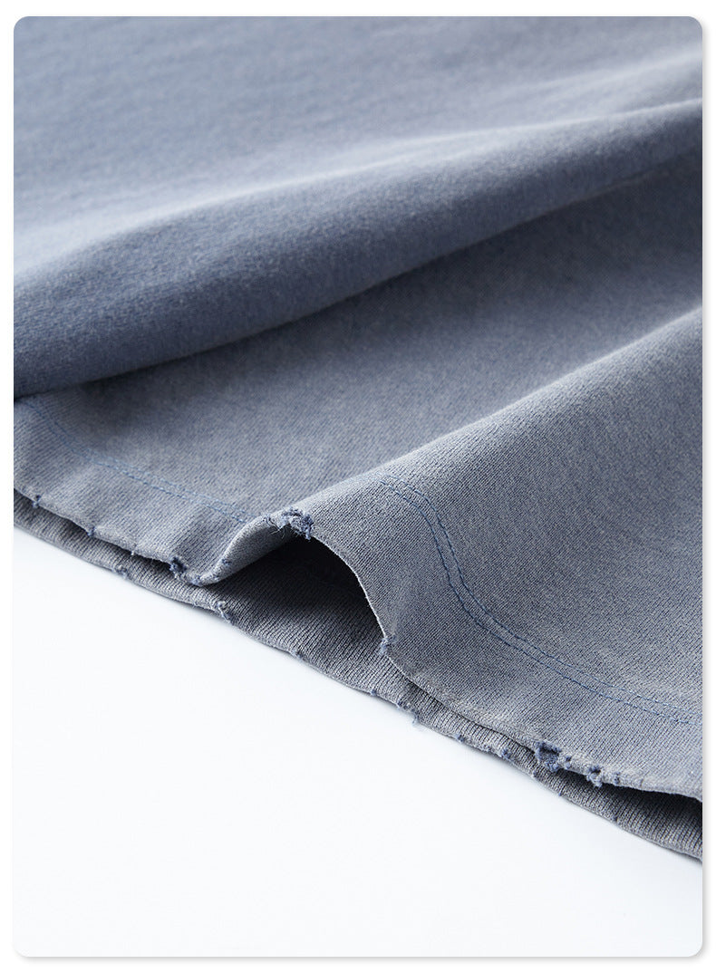 Washed Damage Oversize Short Sleeve T-Shirt WN6068