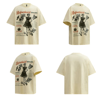 Portrait Graphic Print Oversize Short Sleeve T-Shirt WN26306