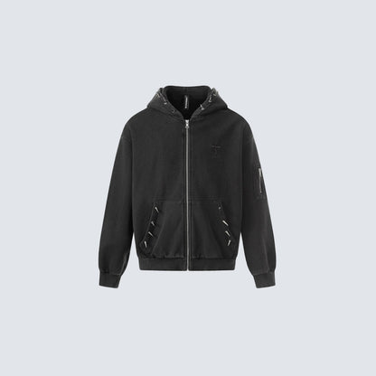 Studs Zipper Hodie WN28033
