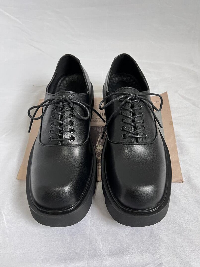 Lace Up Thick Sole Classic Round Toe Shoes WN24569