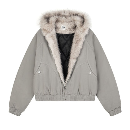 Fur Collar Hooded Jacket WN11218