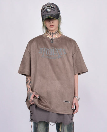 Letter Print Oversize Short Sleeve T-Shirt WN24476