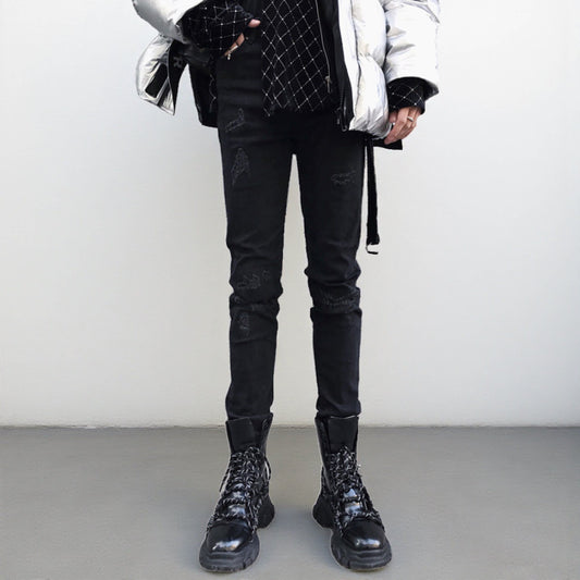 Patch Skinny Denim Jeans WN25137