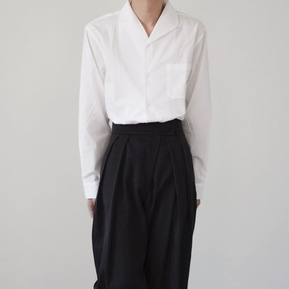 Open Collar Long Sleeve Shirt WN21656