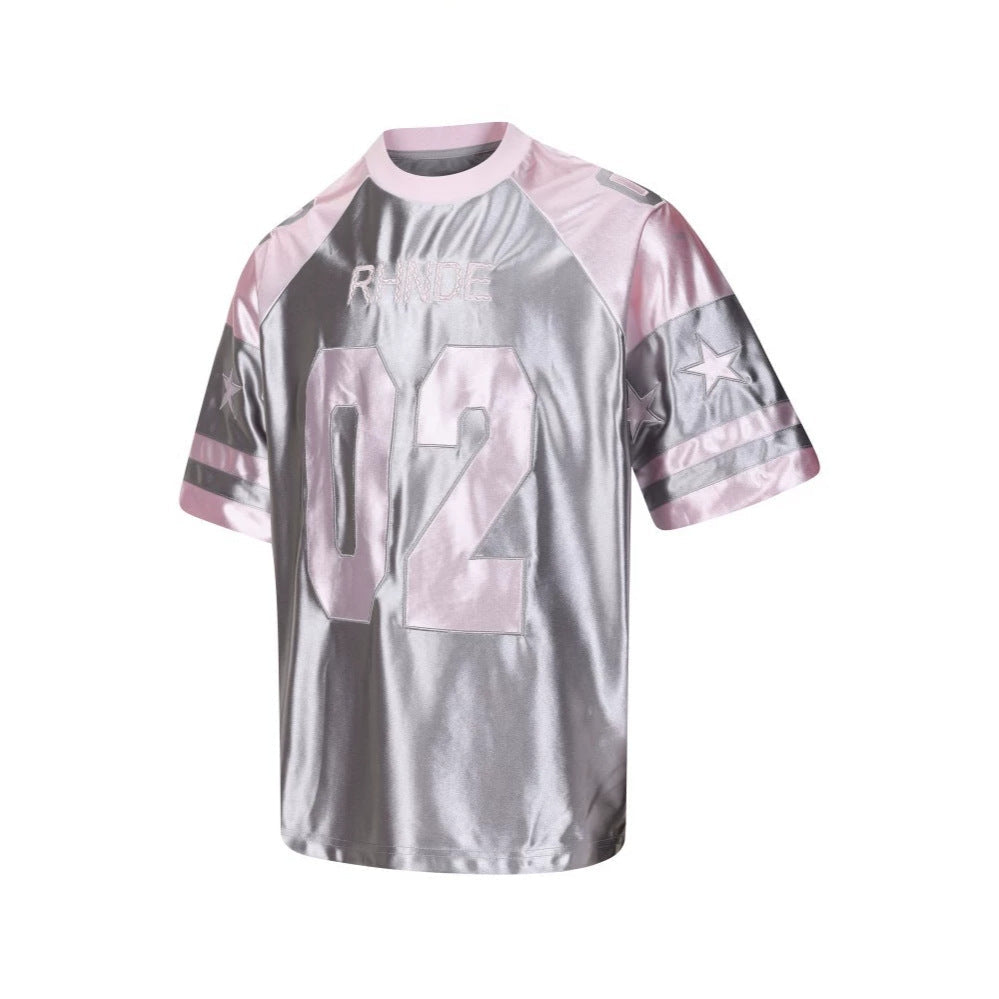 Number Graphic Raglan Short Sleeve Shirt WN28091