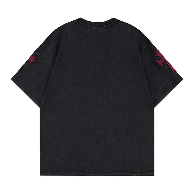 Washed Cross Logo Short Sleeve T-Shirt WN25796