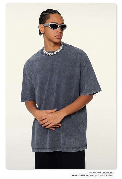 Washed Heavyweight Oversize Short Sleeve T-Shirt WN6078