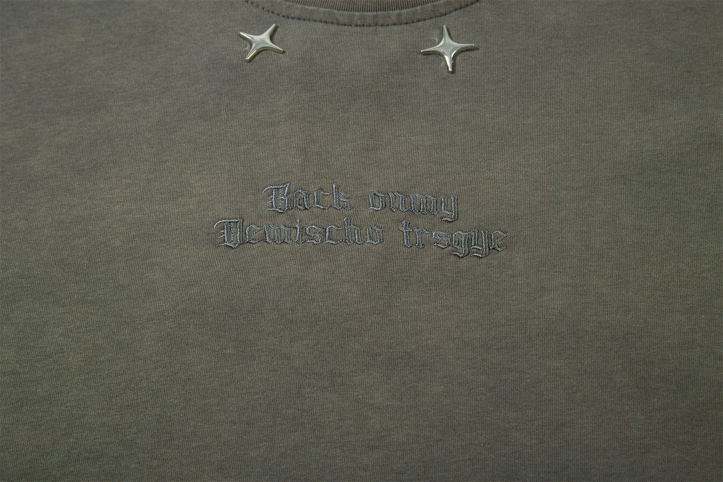 Metallic Detail Washed Gradient Long Sleeve T-Shirt WN11579