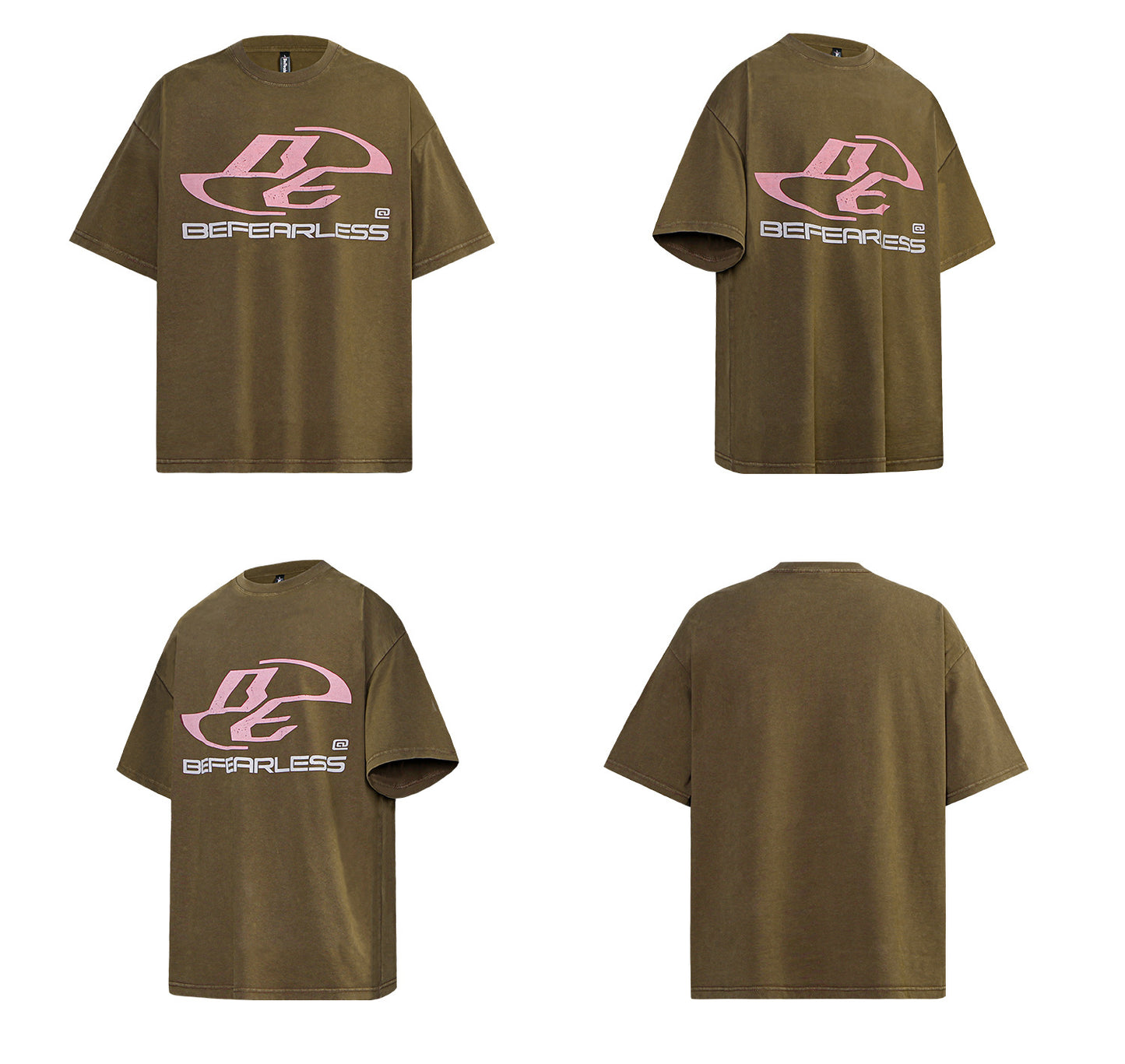 Washed Logo Print Oversize Short Sleeve T-Shirt WN26359