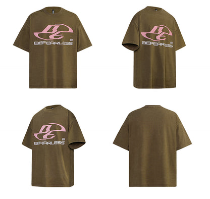 Washed Logo Print Oversize Short Sleeve T-Shirt WN26359