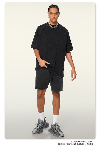 Oversize Washed Short-sleeve T-shirt WN6458