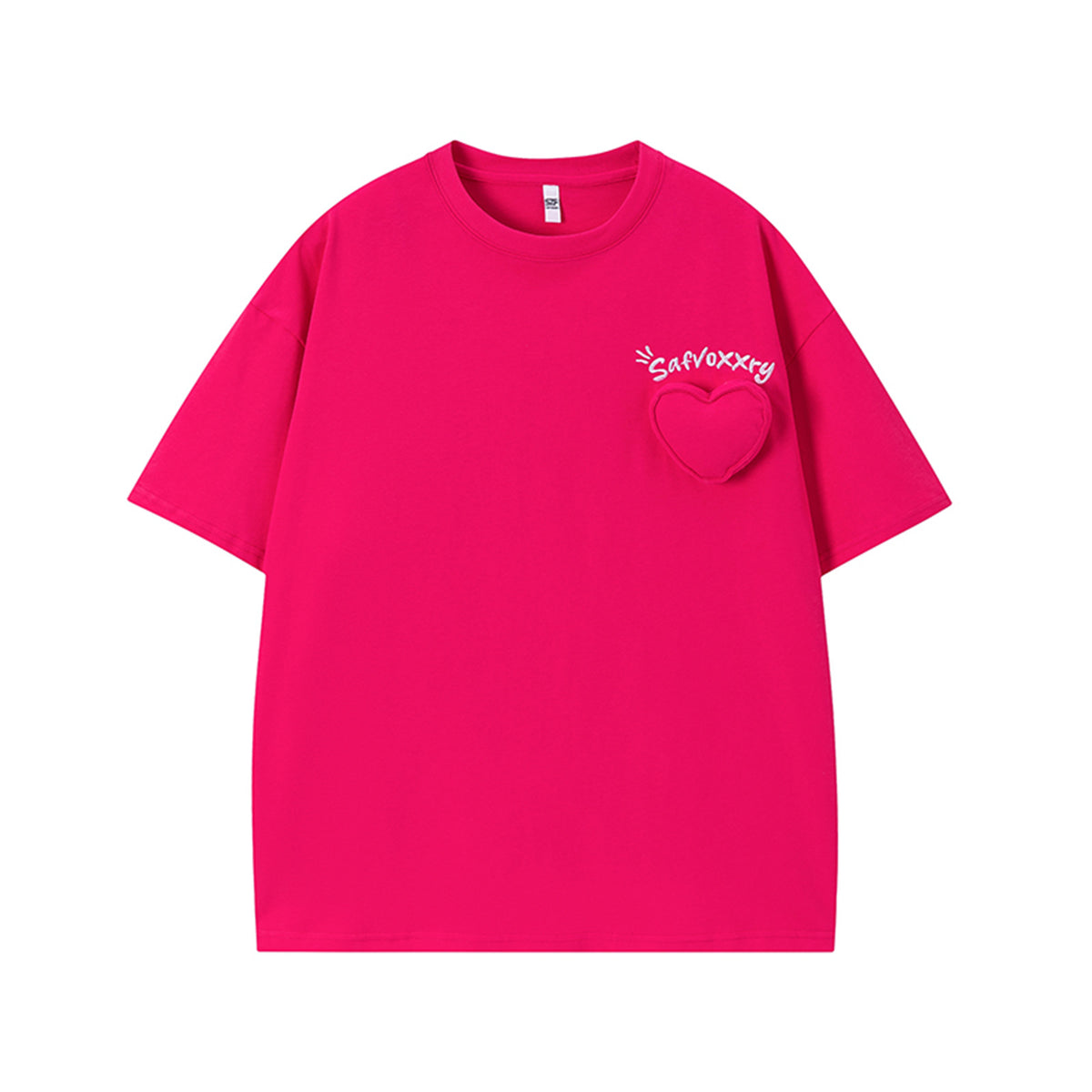 3D Heart Letter Embroidery Short Sleeve T-Shirt WN26923